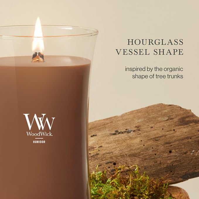 WoodWick Humidor Gifts for Women and Men, 21.5 oz Large Hourglass Candle - Image 4