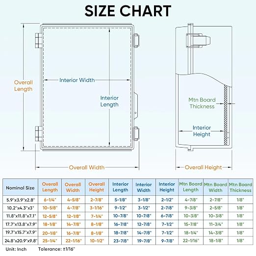 TICONN Outdoor Electrical Box Waterproof, ABS IP67 Junction Box Enclosure | - Image 4