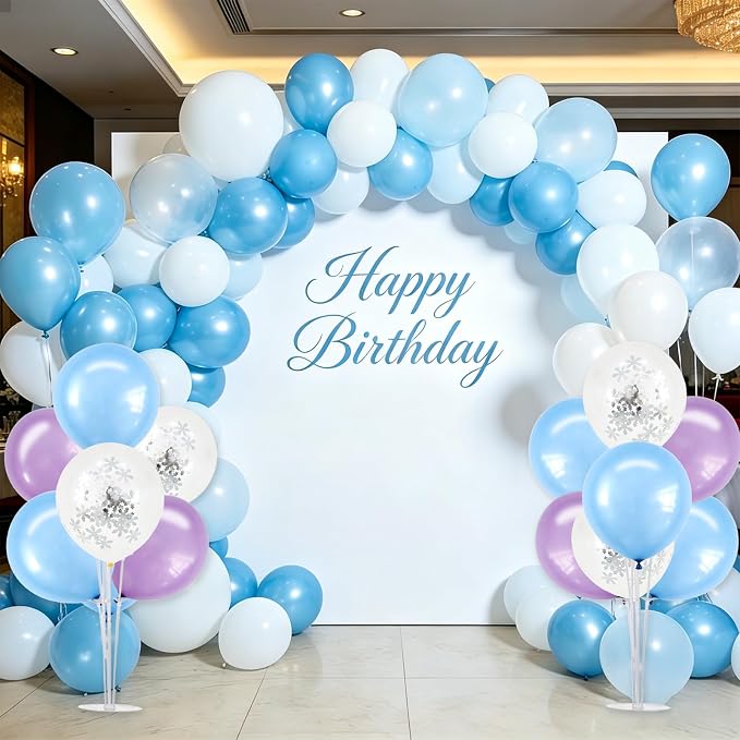 TONIFUL 4 Macaron Blue Purple Balloon Stand Balloon Centerpieces - Image 7