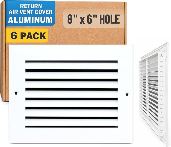 Fits 8x6 Hole | Aluminum Return Air Grille by Handua | Vent Cover Grill by Handua