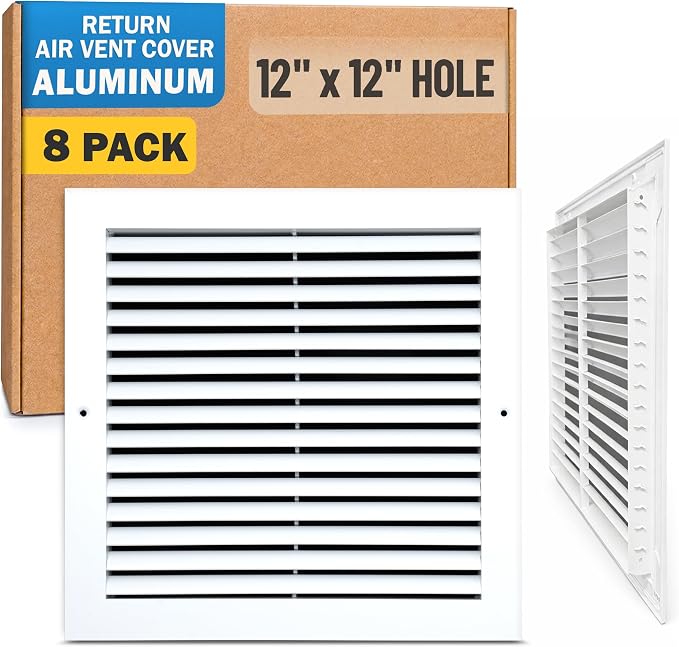 Fits 12x12 Hole | Aluminum Return Air Grille by Handua | Vent Cover Grill by Handua