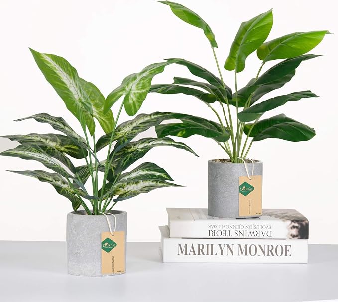 Der Rose 2 Pack 16" Indoor Fake Plants Sage Green - Image 8