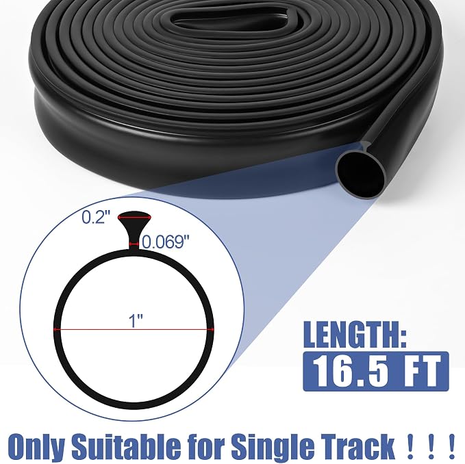16.5FT Garage Door Seals Bottom Rubber, 0.2" Triangle Weather Stripping Seals - Image 4