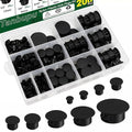 200Pcs 9 Sizes Nylon Plastic Hole Plugs 1/5" 1/4" 5/16" 3/8" 1/2" 5/8" 3/4" by Tanbupu
