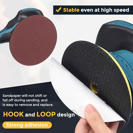 HARFINGTON 30Pcs 6Inch Sanding Disc Hook & Loop Sandpaper Aluminum Oxide | - Image 3