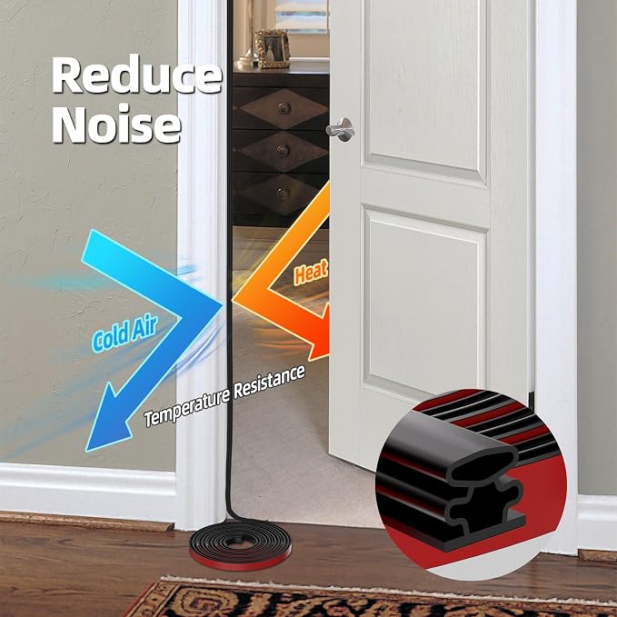 Weather Stripping, Self-Adhesive Door Soundproof Weatherstripping - Image 5