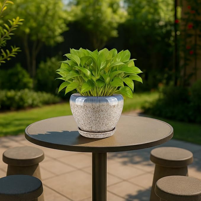 Deep Dream 6 Inch Plant Pots- Ceramic Planter Pot - Image 3
