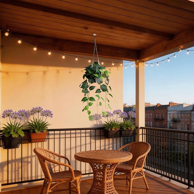 alyptus Fake Hanging Plants Artificial Decor Indoor Realistic Silk Devil's Ivy - Image 3