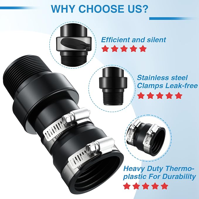 Tellingyou Sump Pump Check Valve Fits 1-1/2" or 1-1/4" Pipe Thread | Check Valve - Image 6
