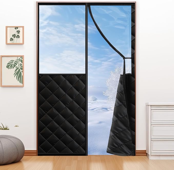 Magnetic Thermal Insulated Door Curtain by Homealexa