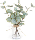 Muhanjia Artificial Eucalyptus Stems in Glass Vase by Muhanjia