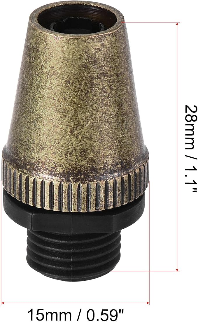 uxcell Cable Glands Strain Relief Cord Connector Grips Metal Bronze 5Pcs - Image 2