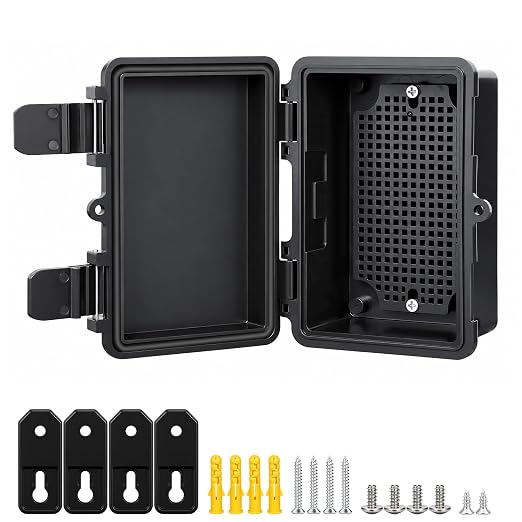 Junction Box IP67 Waterproof Electrical Box Outdoor ABS Plastic Hinged Shell by LeMotech