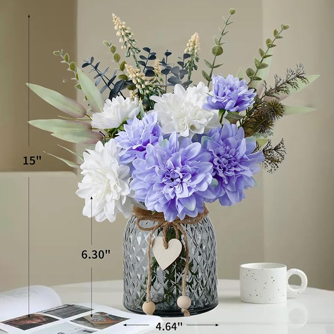 Fake Flowers in Vase, Faux Flowers in Vase, Table Centerpieces - Image 3