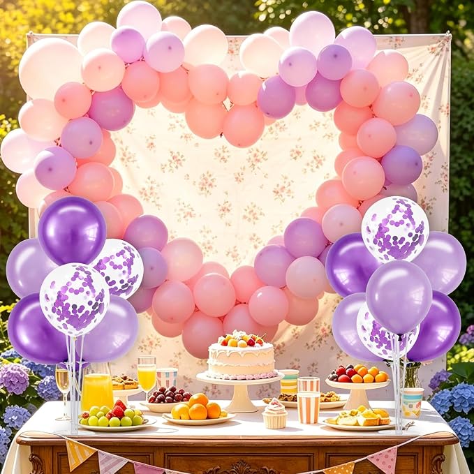 TONIFUL 4 Set Purple Balloon Stand Balloon Centerpiece - Image 4