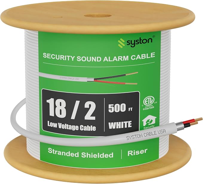 SYSTON 18/2 Fire Security Burglar Station Sound Alarm Control Cable Wire by SystonCableTechnology