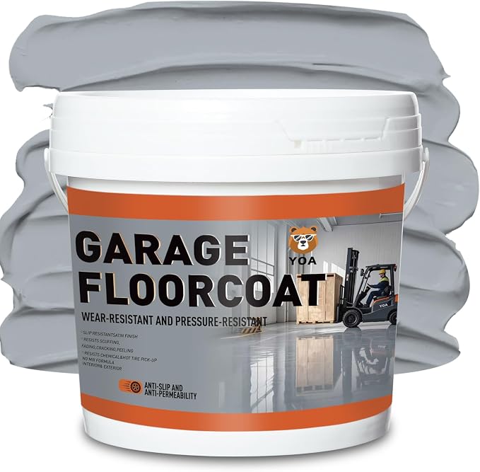 YOA Professional Concrete Garage Floor Paint, Acrylic Resin Coating, Suitable by YOA