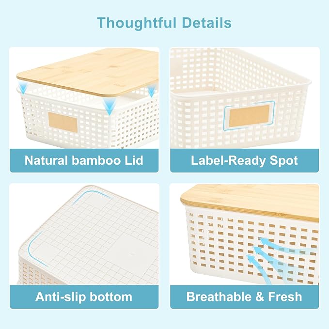 4 Pack Plastic Storage Bins - Image 8