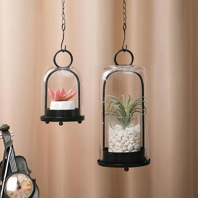 5" & 4" Wide Versatile Metal Candle Holder in Black - Image 6