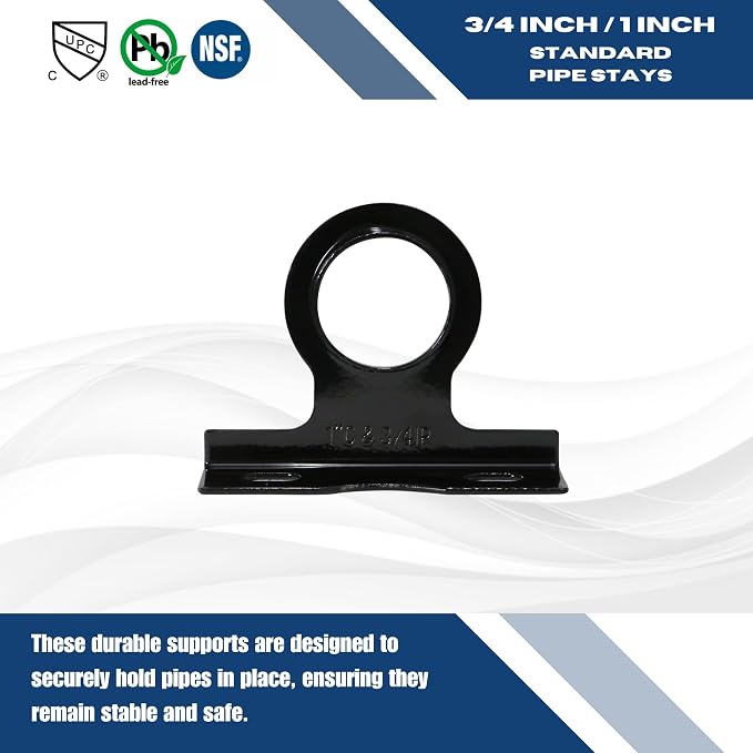 100 Pack XFITTING 3/4" IP Standard Pipe or 1" Copper Pex Pipe Stay Hanger - Image 3