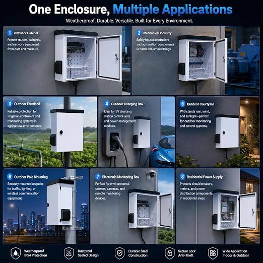 Outdoor Electrical Box, Weatherproof Electrical Enclosure - Image 9