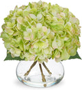 Hollyone Green Hydrangea Artificial Flowers by Hollyone