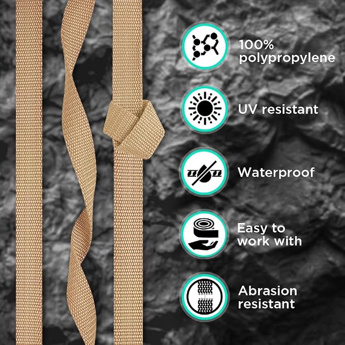 Webbing Strap, 3/4" to 2", 10-50 Yds, EDC gear, backpack repair and pet dog - Image 3