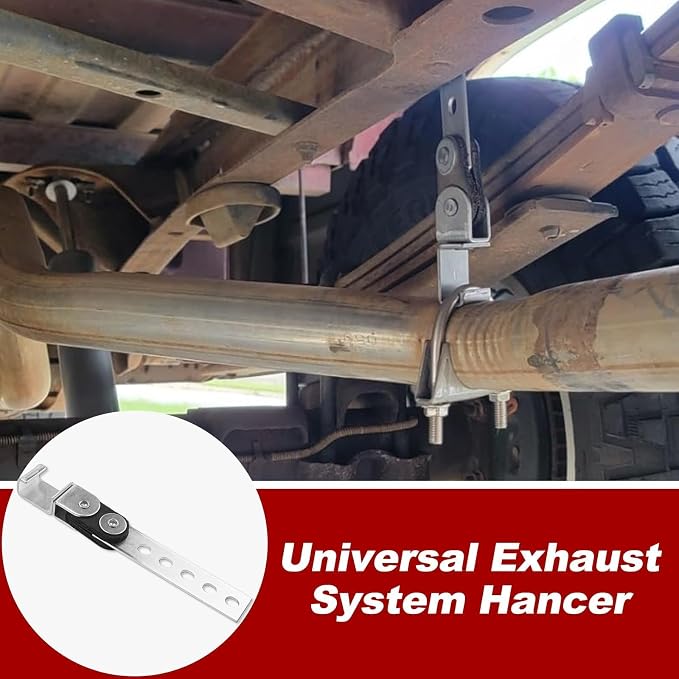 2-Pack Swivel Exhaust Hangers | Universal Rotating Muffler Brackets Muffler - Image 9