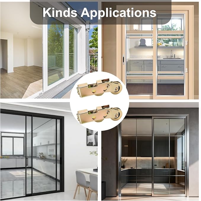 2 Pcs Sliding Door Rollers, Sliding Glass Door Rollers Replacement, Steel Ball - Image 5