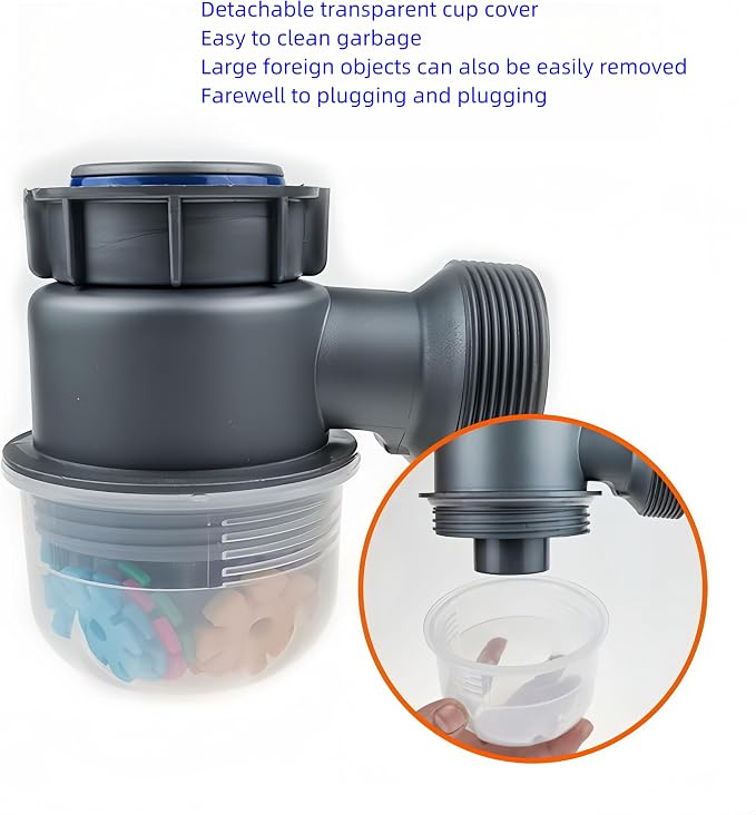 One Sink Kitchen Drainage Kit Space Saving Flexible Drain Pipe Flexible P-Trap - Image 5