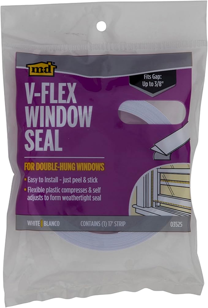 M-D Building V-Flex Window Seal Weatherseal, 17ft x 3/8in | Blocks Drafts - Image 6