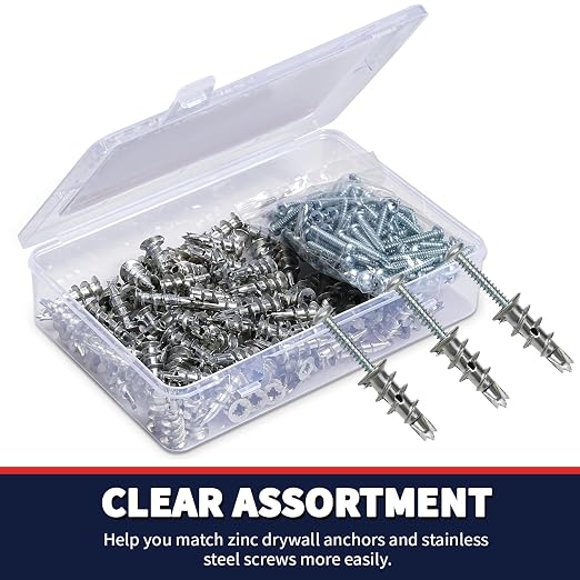 Drywall Anchors and Screws Kit, Heavy Duty Wall Anchors, 75 Lbs Hanging Mounting - Image 5