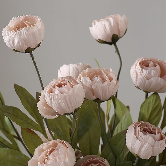 12 Pcs 27" Faux Silk Peony Artificial Flowers Stems - Image 8