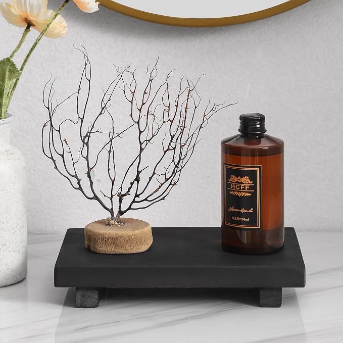 Wood Bathroom Tray Farmhouse Decor Kitchen Soap Holder, Lightweight, Easy Clean - Image 4