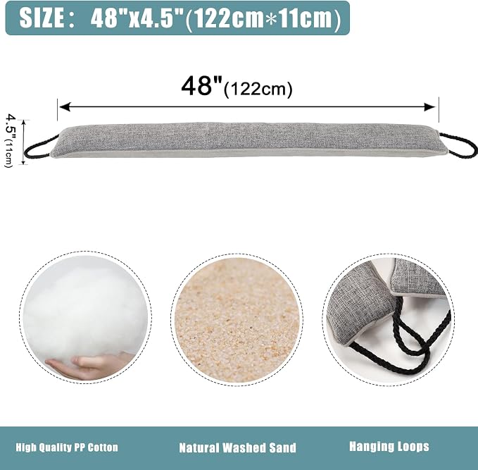 Under Door Draft Stopper 48 inch Wind Stopper - Image 2