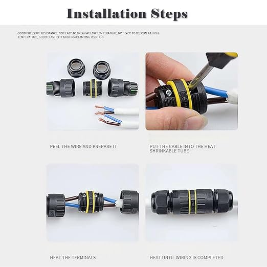 2 Pack Electrical Junction Box 5-12mm Waterproof Electrical Wire Connector - Image 4
