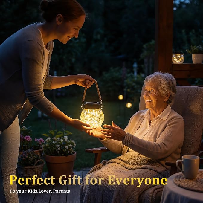ROSHWEY 4 Pack M Size Solar Lantern Gifts - Image 6