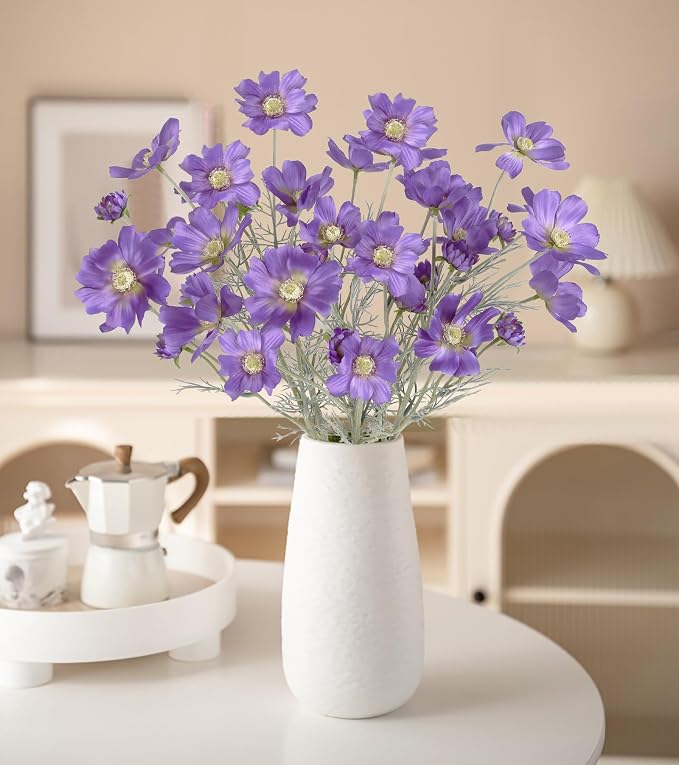 6PCS Daisy Flowers Artificial 24'' Faux Cosmos Flower Stems Artificial - Image 2