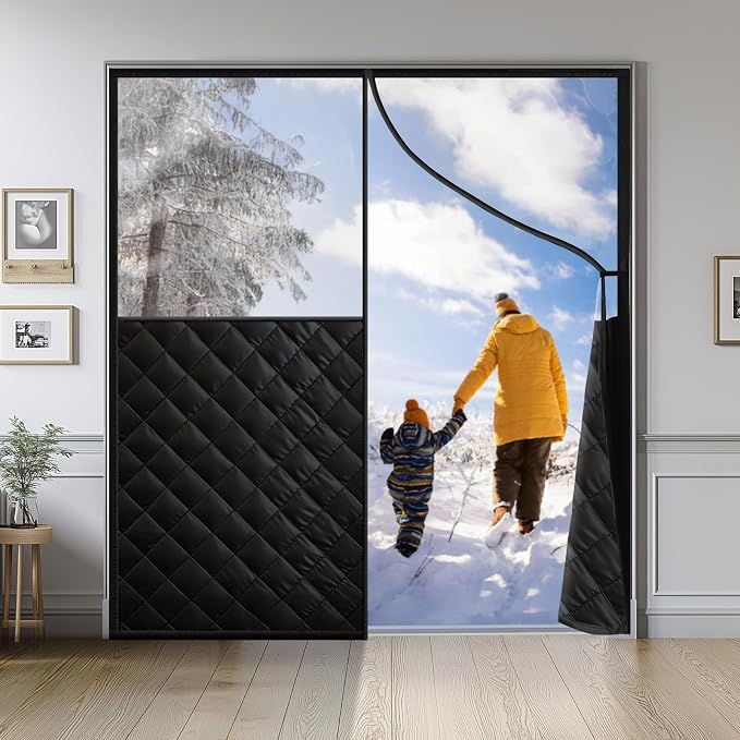 Magnetic Thermal Insulated Door Curtain by Homealexa