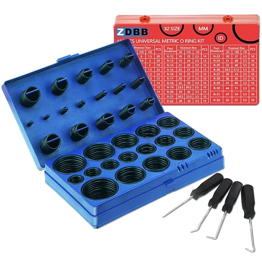 ZDBB 826 Pcs Universal Rubber O Ring Assortment Kit in Inch Standard SAE by ZDBB
