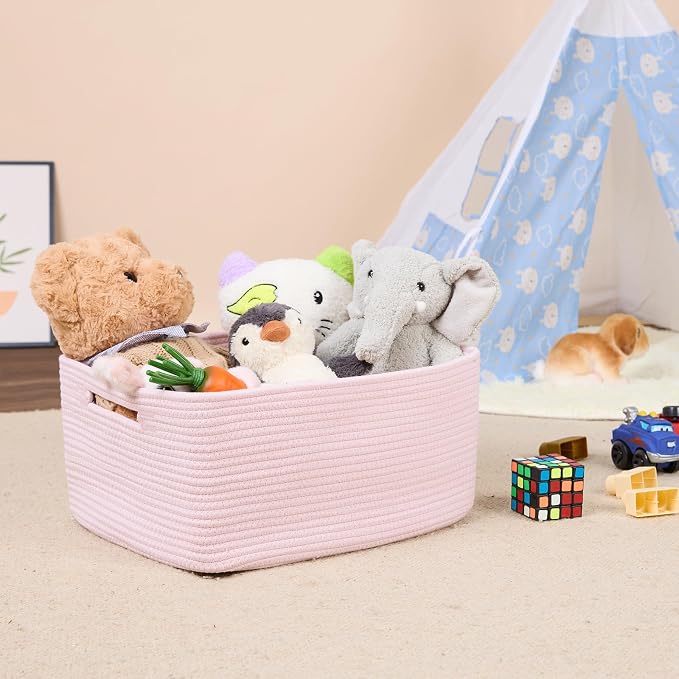 MiniArk Large Storage Baskets for Shelves, Baby Nursery, Toy Baskets Box - Image 5