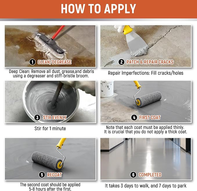 YOA Professional Floor Coating, Acrylic Concrete Paint, Suitable - Image 2