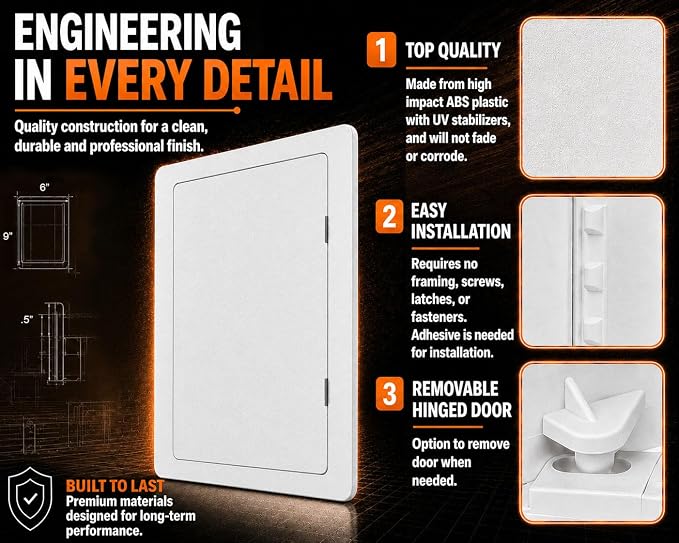 Morvat Access Panel 6x9 Inch for Drywall & Ceiling - Image 4