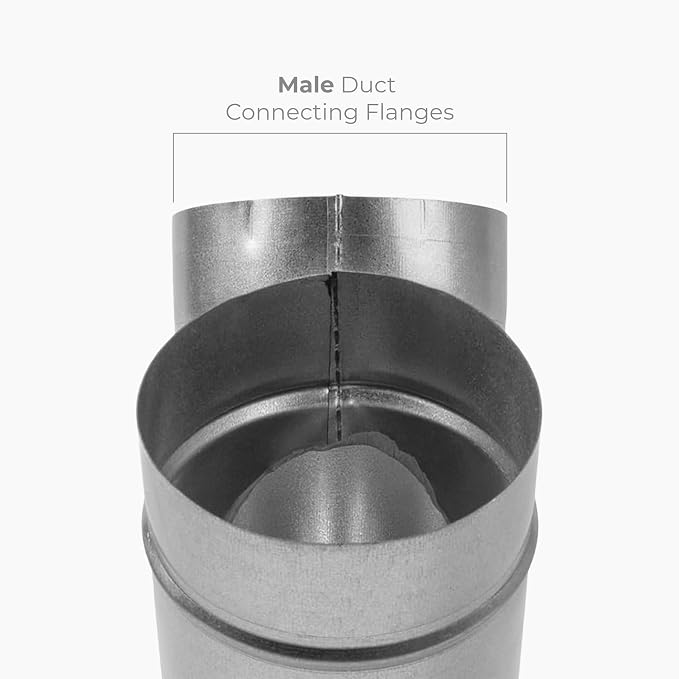 45° Degree Ø4 x 4 x 4 Inch Wye-Shape Duct Splitter - Image 5