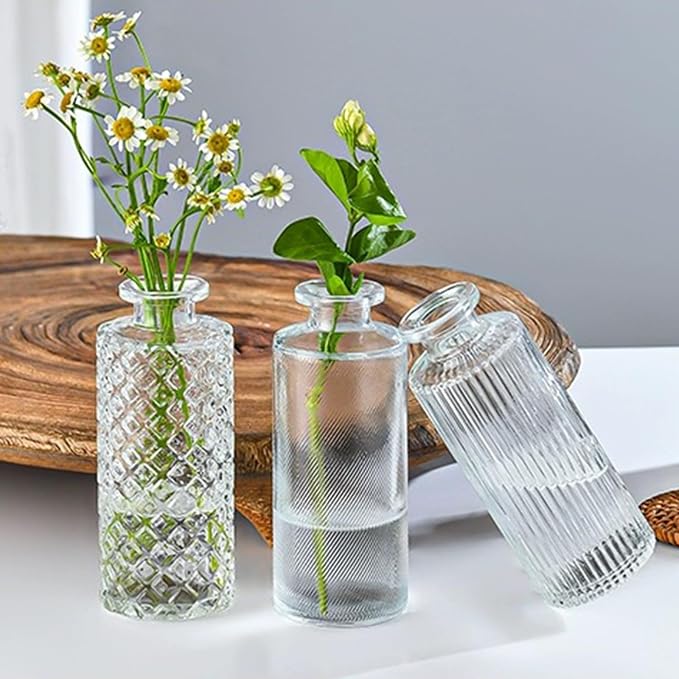 Small Glass Vases for Flowers, Mini Flower Vase Bulk for Rustic Wedding Home - Image 6