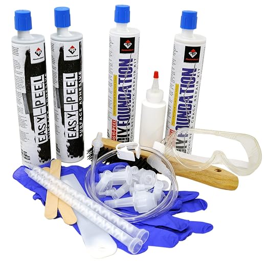 Easy-Peel DIY Concrete Foundation Crack Repair Kit – Basement Wall & Concrete by RadonSeal