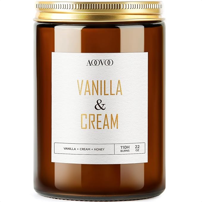 AOOVOO Vanilla Cream Candles - 22 oz Scented Candles by AOOVOO