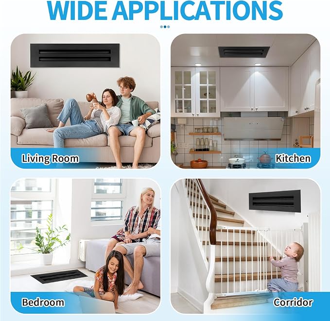24x4 Modern AC Vent Cover, Decorative Air Vent Register Grille - Image 6