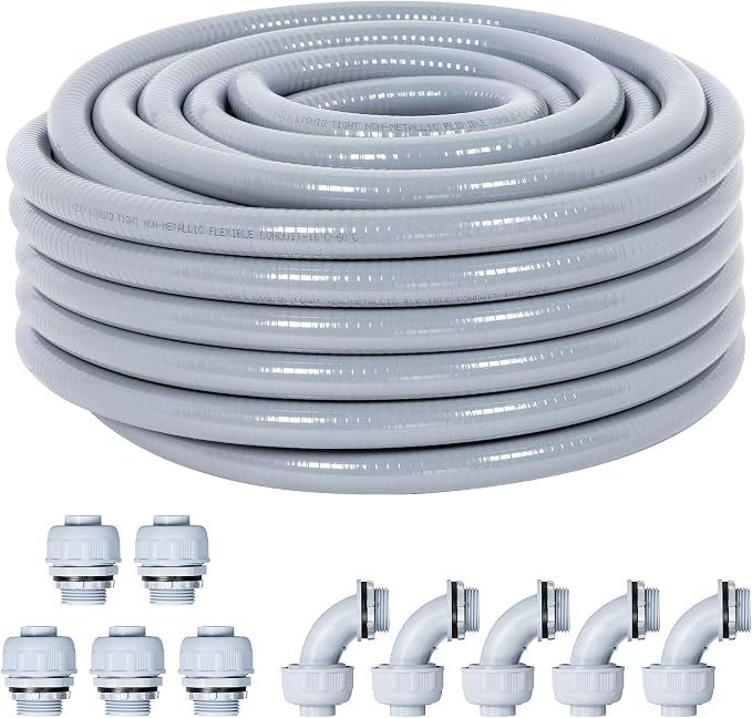 Neoaider 1/2 Inch 100FT Liquid Tight Conduit Kit | Flexible Non Metallic by Neoaider