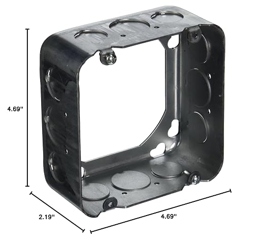 RACO 262 Square Extension Ring, 4-11/16-Inch, 2-1/8-Inch Deep - Image 3